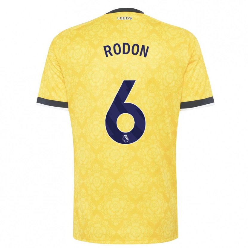 Danxen Hombre Camiseta Joe Rodon #6 Amarillo Blanco Negro 2ª Equipación 2026/27 La Camisa