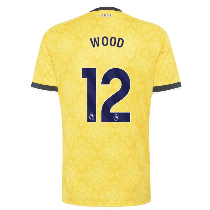 Danxen Hombre Camiseta Oliver Wood #12 Amarillo Blanco Negro 2ª Equipación 2026/27 La Camisa