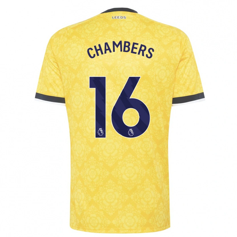 Danxen Hombre Camiseta Lloyd Chambers #16 Amarillo Blanco Negro 2ª Equipación 2026/27 La Camisa