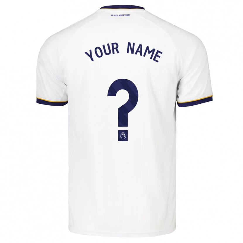 Danxen Hombre Camiseta Su Nombre #0 Azulmedianoche Blanco Amarillo 2ª Equipación 2026/27 La Camisa