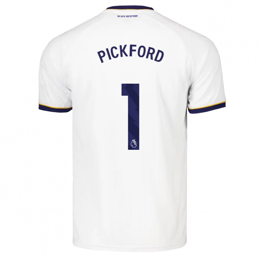 Danxen Hombre Camiseta Jordan Pickford #1 Azulmedianoche Blanco Amarillo 2ª Equipación 2026/27 La Camisa