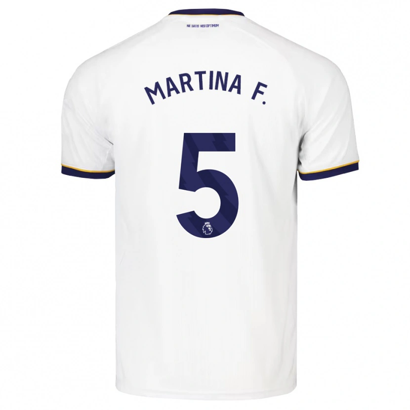 Danxen Hombre Camiseta Martina Fernández #5 Azulmedianoche Blanco Amarillo 2ª Equipación 2026/27 La Camisa