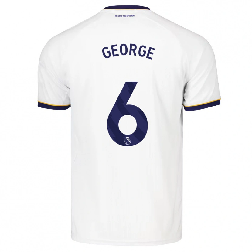 Danxen Hombre Camiseta Gabrielle George #6 Azulmedianoche Blanco Amarillo 2ª Equipación 2026/27 La Camisa