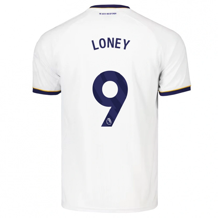 Danxen Hombre Camiseta Ceiran Loney #9 Azulmedianoche Blanco Amarillo 2ª Equipación 2026/27 La Camisa