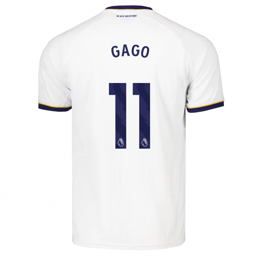 Danxen Hombre Camiseta Kelly Gago #11 Azulmedianoche Blanco Amarillo 2ª Equipación 2026/27 La Camisa