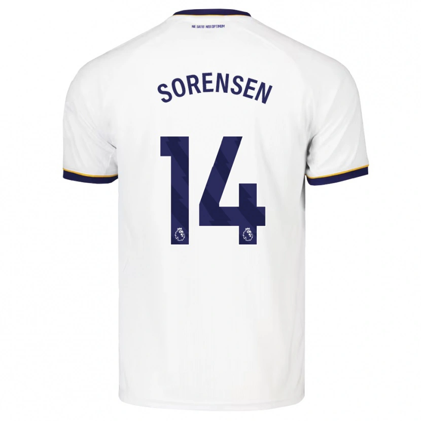 Danxen Hombre Camiseta Nicoline Sorensen #14 Azulmedianoche Blanco Amarillo 2ª Equipación 2026/27 La Camisa