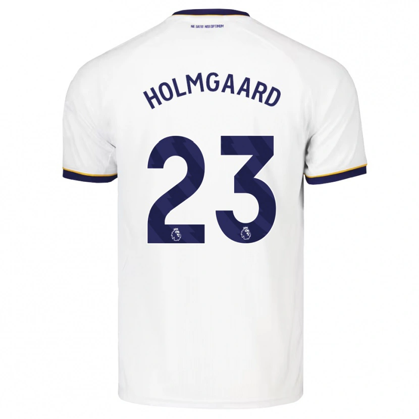Danxen Hombre Camiseta Sara Holmgaard #23 Azulmedianoche Blanco Amarillo 2ª Equipación 2026/27 La Camisa