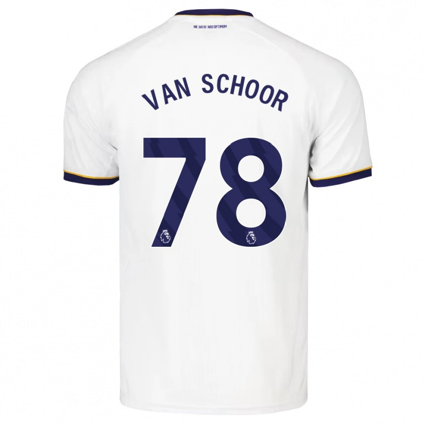Danxen Hombre Camiseta Joshua Van Schoor #78 Azulmedianoche Blanco Amarillo 2ª Equipación 2026/27 La Camisa