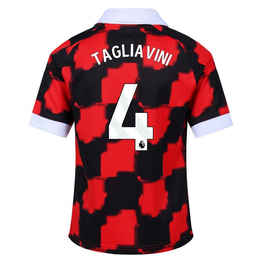 Danxen Hombre Camiseta Ella Tagliavini #4 Rojo Blanco Negro 2ª Equipación 2026/27 La Camisa