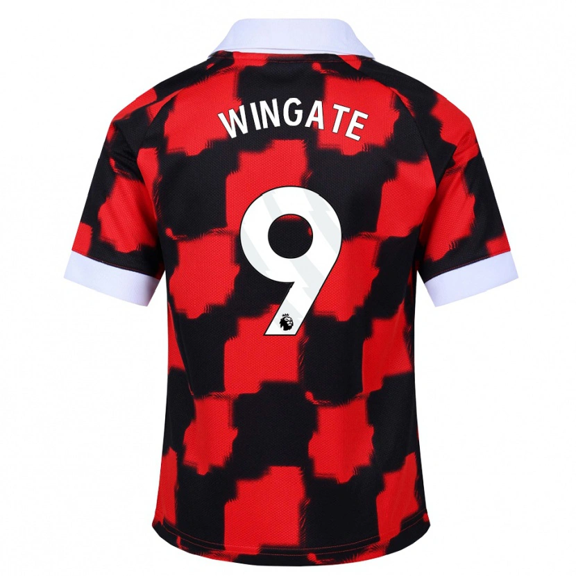 Danxen Hombre Camiseta Tom Wingate #9 Rojo Blanco Negro 2ª Equipación 2026/27 La Camisa