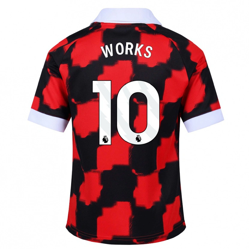 Danxen Hombre Camiseta Terrell Works #10 Rojo Blanco Negro 2ª Equipación 2026/27 La Camisa