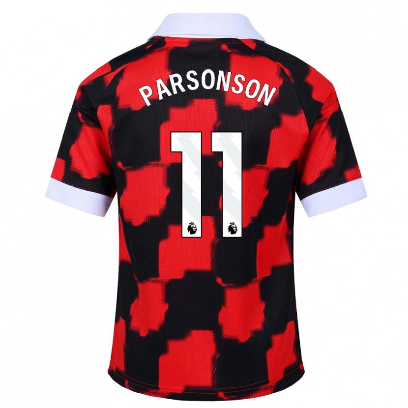 Danxen Hombre Camiseta Madi Parsonson #11 Rojo Blanco Negro 2ª Equipación 2026/27 La Camisa