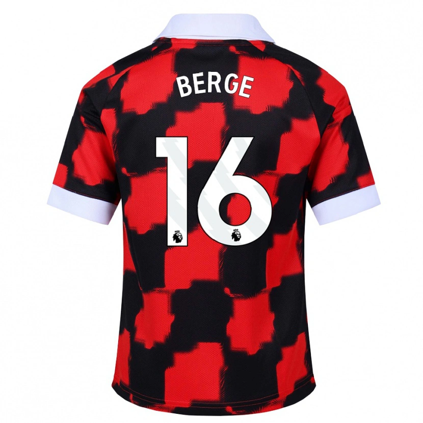 Danxen Hombre Camiseta Sander Berge #16 Rojo Blanco Negro 2ª Equipación 2026/27 La Camisa