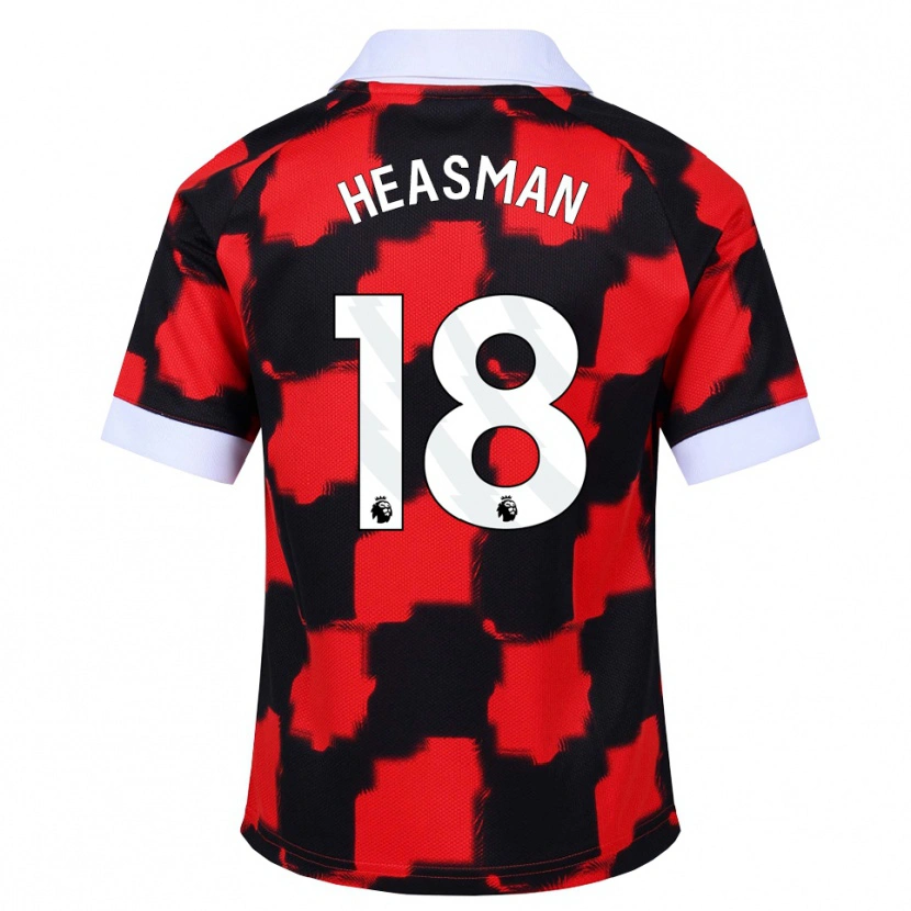 Danxen Hombre Camiseta Georgia Heasman #18 Rojo Blanco Negro 2ª Equipación 2026/27 La Camisa