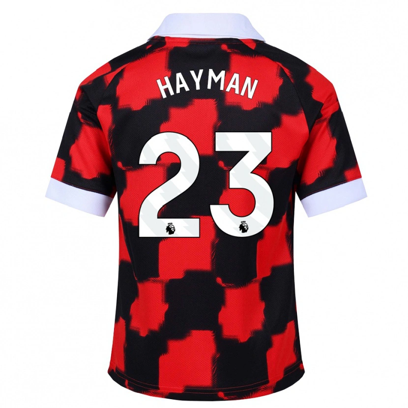 Danxen Hombre Camiseta Alex Hayman #23 Rojo Blanco Negro 2ª Equipación 2026/27 La Camisa