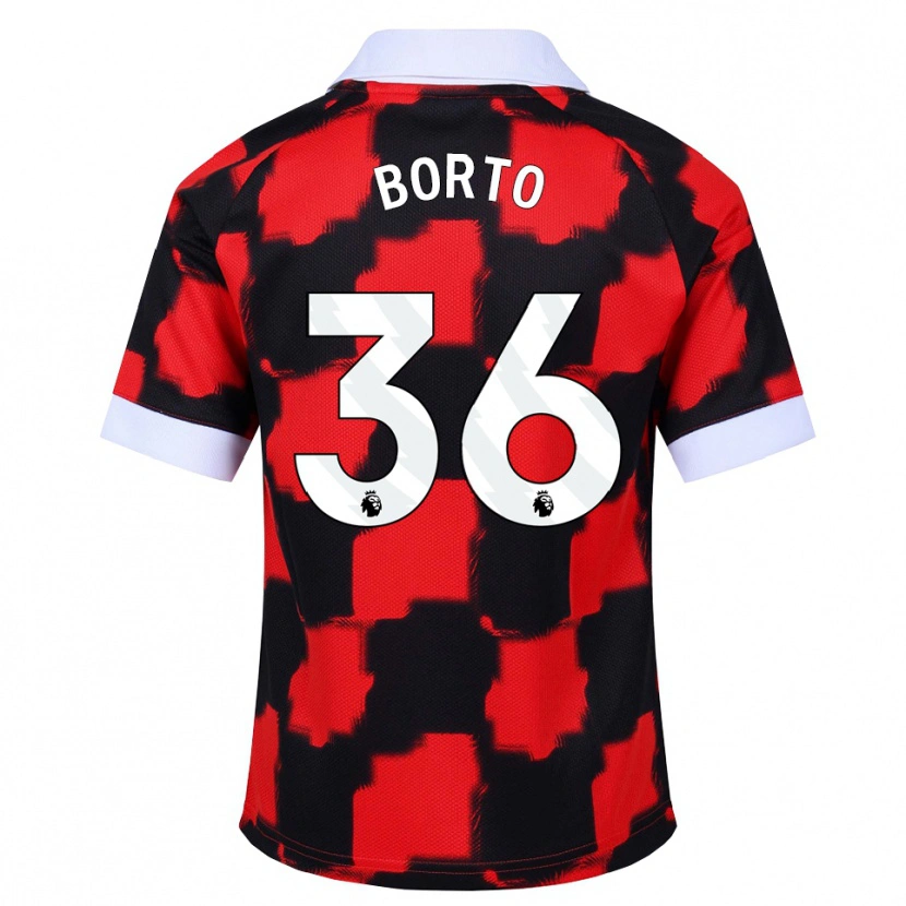 Danxen Hombre Camiseta Alex Borto #36 Rojo Blanco Negro 2ª Equipación 2026/27 La Camisa