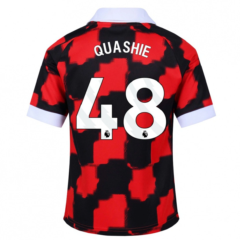 Danxen Hombre Camiseta Jayden Quashie #48 Rojo Blanco Negro 2ª Equipación 2026/27 La Camisa