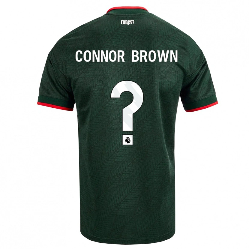 Danxen Hombre Camiseta Connor Brown #0 Verdeoscuro Rojo 2ª Equipación 2026/27 La Camisa