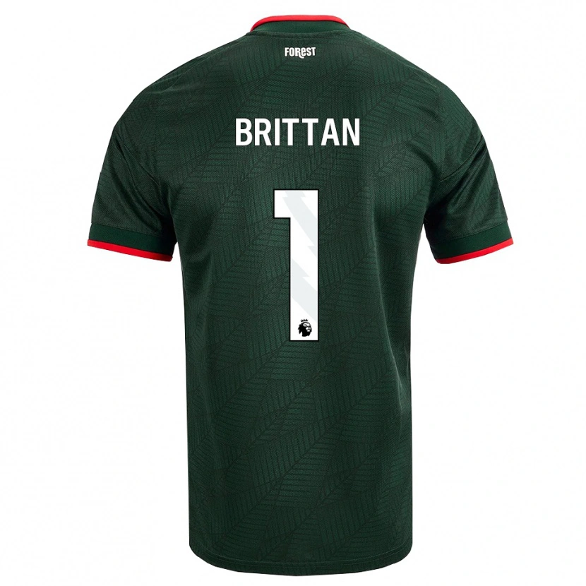 Danxen Hombre Camiseta Harry Brittan #1 Verdeoscuro Rojo 2ª Equipación 2026/27 La Camisa