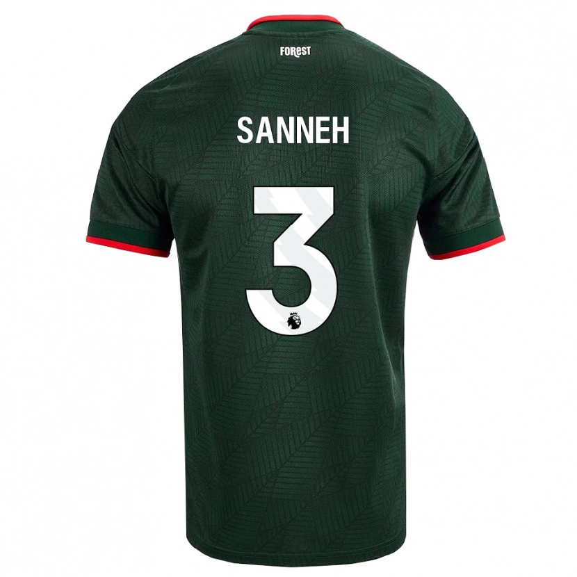 Danxen Hombre Camiseta Buba Sanneh #3 Verdeoscuro Rojo 2ª Equipación 2026/27 La Camisa