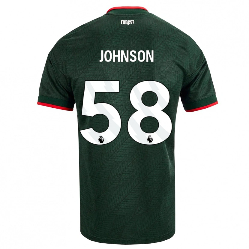 Danxen Hombre Camiseta Pharrell Johnson #58 Verdeoscuro Rojo 2ª Equipación 2026/27 La Camisa