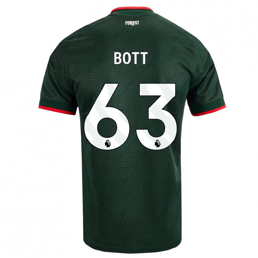 Danxen Hombre Camiseta Aaron Bott #63 Verdeoscuro Rojo 2ª Equipación 2026/27 La Camisa