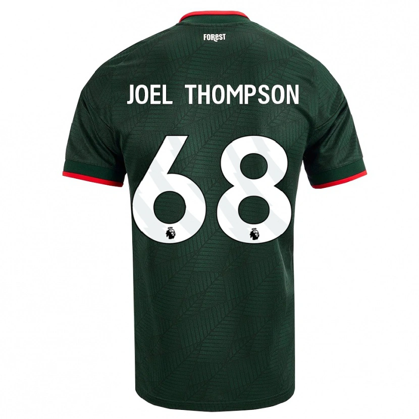 Danxen Hombre Camiseta Joel Thompson #68 Verdeoscuro Rojo 2ª Equipación 2026/27 La Camisa
