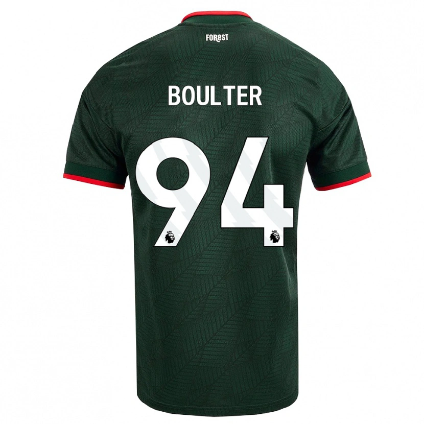 Danxen Hombre Camiseta Evan Boulter #94 Verdeoscuro Rojo 2ª Equipación 2026/27 La Camisa