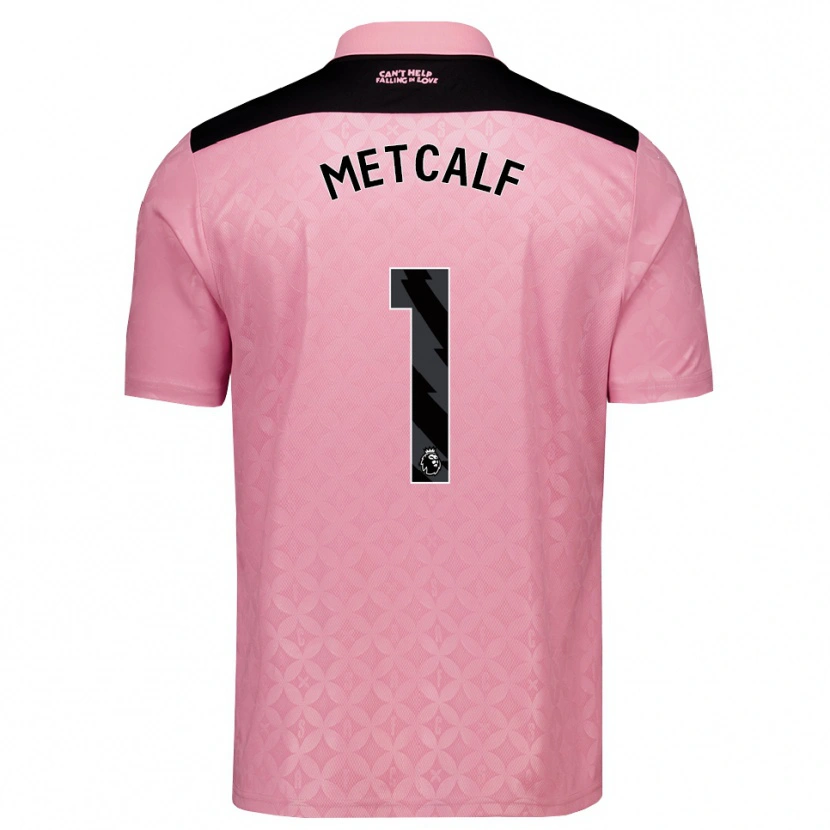 Danxen Hombre Camiseta Ben Metcalf #1 Rosaclaro Negro 2ª Equipación 2026/27 La Camisa