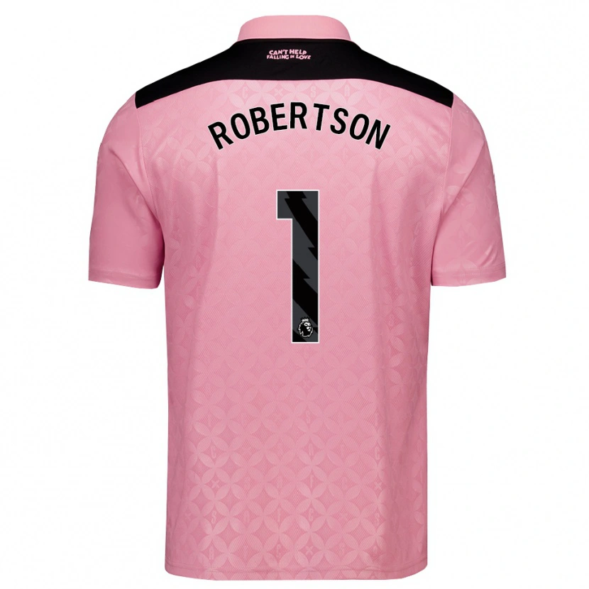 Danxen Hombre Camiseta Finley Robertson #1 Rosaclaro Negro 2ª Equipación 2026/27 La Camisa