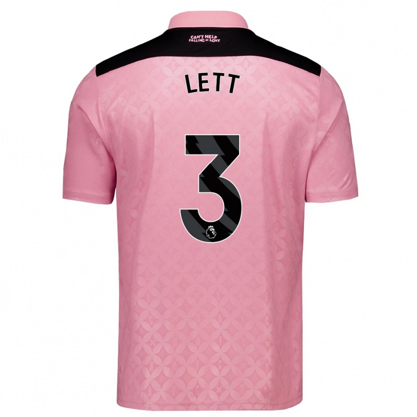Danxen Hombre Camiseta Josh Lett #3 Rosaclaro Negro 2ª Equipación 2026/27 La Camisa