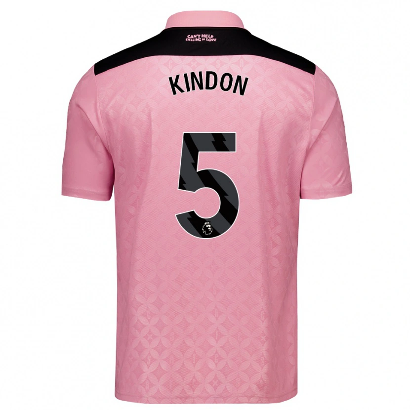 Danxen Hombre Camiseta Ben Kindon #5 Rosaclaro Negro 2ª Equipación 2026/27 La Camisa
