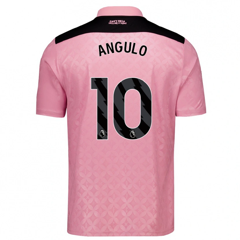 Danxen Hombre Camiseta Nilson Angulo #10 Rosaclaro Negro 2ª Equipación 2026/27 La Camisa