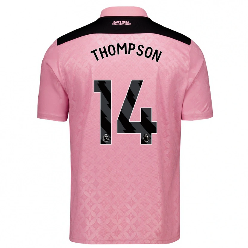 Danxen Hombre Camiseta Harvey Thompson #14 Rosaclaro Negro 2ª Equipación 2026/27 La Camisa