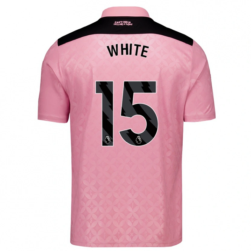Danxen Hombre Camiseta Noah White #15 Rosaclaro Negro 2ª Equipación 2026/27 La Camisa