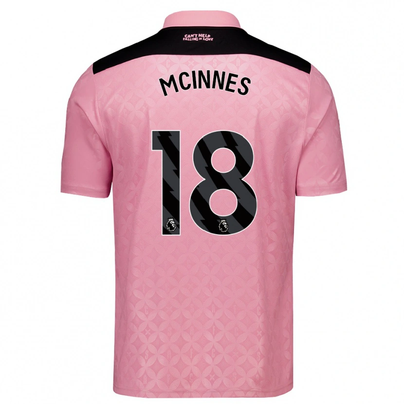 Danxen Hombre Camiseta Libby Mcinnes #18 Rosaclaro Negro 2ª Equipación 2026/27 La Camisa