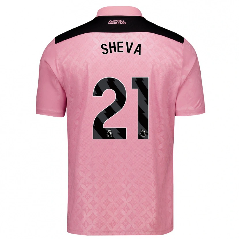 Danxen Hombre Camiseta Marissa Sheva #21 Rosaclaro Negro 2ª Equipación 2026/27 La Camisa