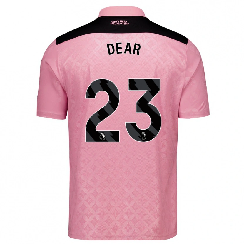 Danxen Hombre Camiseta Jenna Dear #23 Rosaclaro Negro 2ª Equipación 2026/27 La Camisa