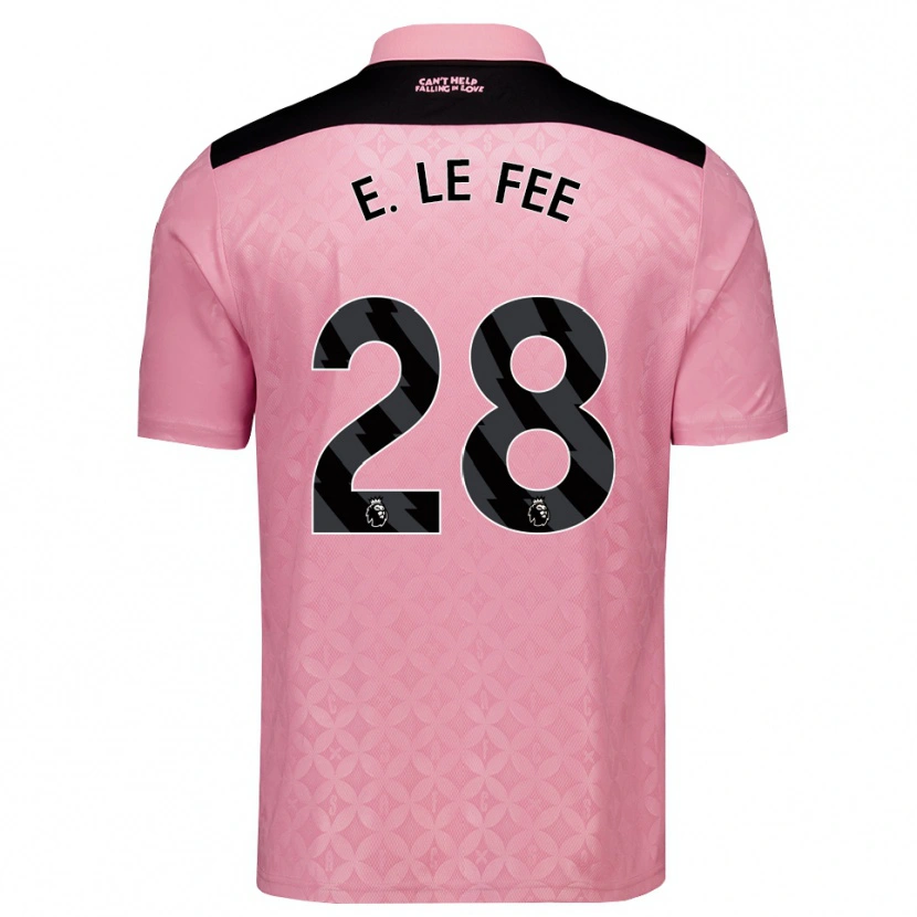 Danxen Hombre Camiseta Enzo Le Fée #28 Rosaclaro Negro 2ª Equipación 2026/27 La Camisa