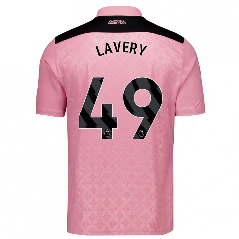 Danxen Hombre Camiseta Thomas Lavery #49 Rosaclaro Negro 2ª Equipación 2026/27 La Camisa