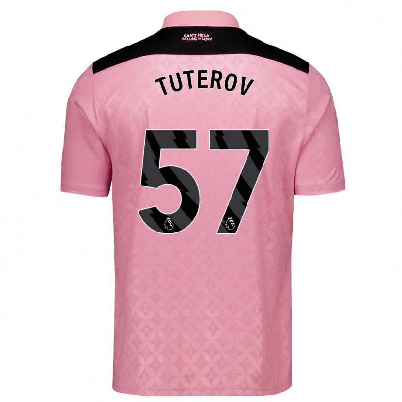 Danxen Hombre Camiseta Timur Tuterov #57 Rosaclaro Negro 2ª Equipación 2026/27 La Camisa