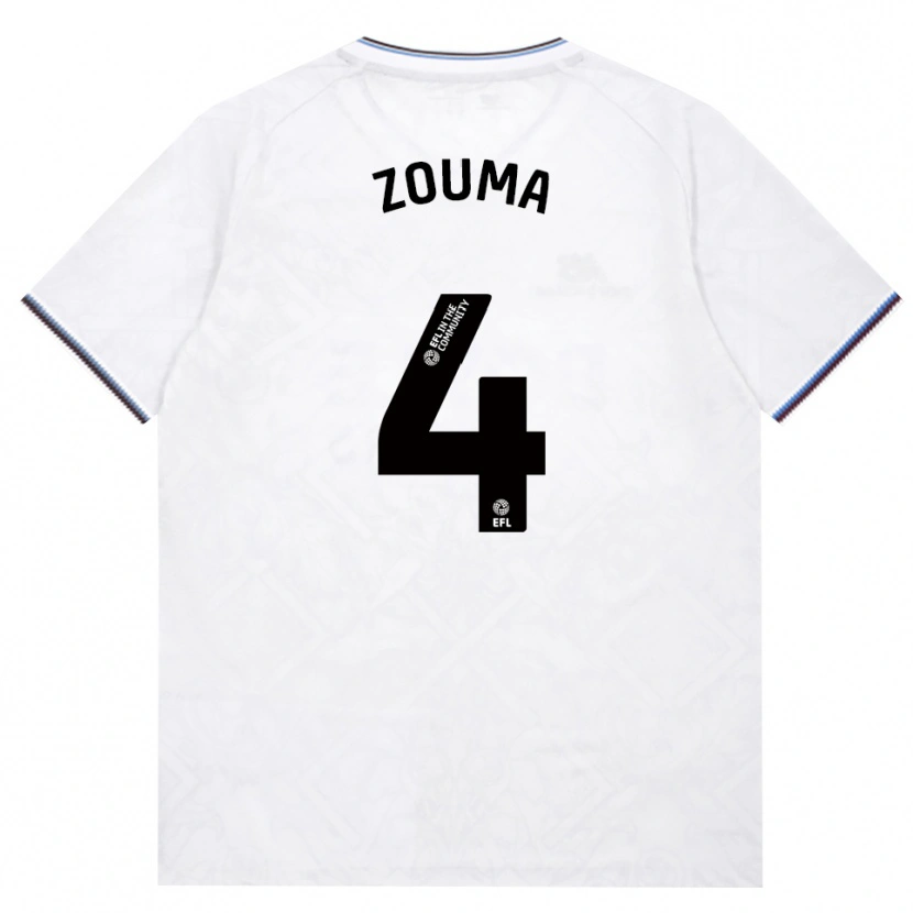 Danxen Hombre Camiseta Kurt Zouma #4 Borgoña Blanco 2ª Equipación 2026/27 La Camisa