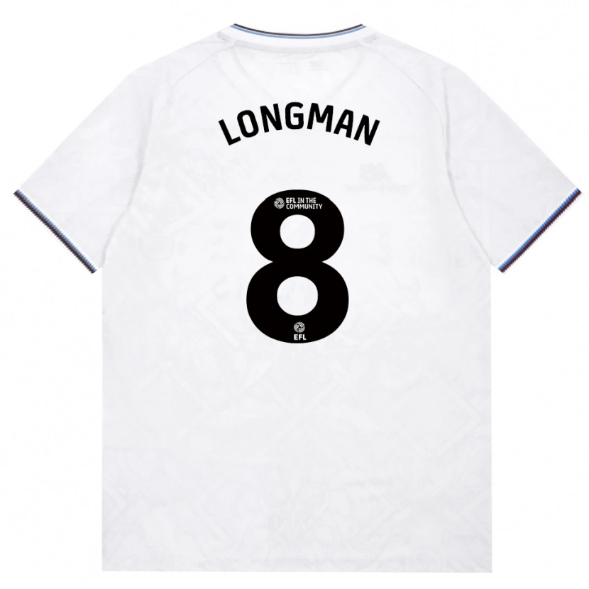 Danxen Hombre Camiseta Jude Longman #8 Borgoña Blanco 2ª Equipación 2026/27 La Camisa