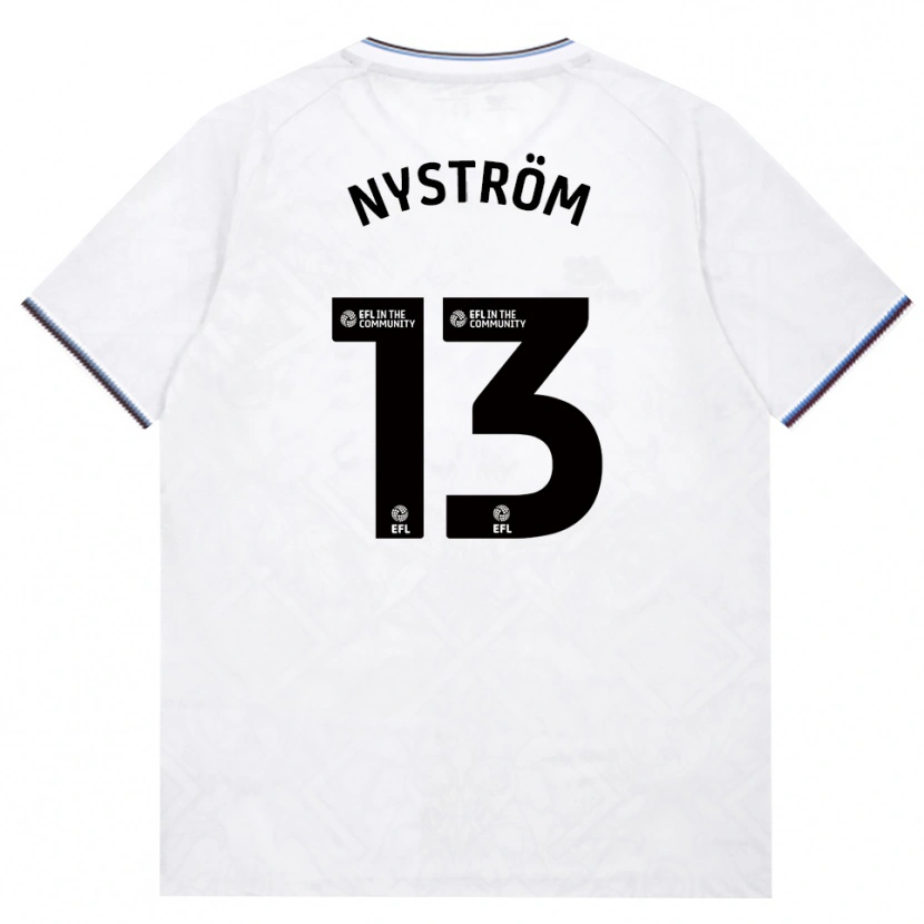 Danxen Hombre Camiseta Eva Nyström #13 Borgoña Blanco 2ª Equipación 2026/27 La Camisa