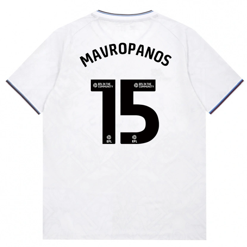 Danxen Hombre Camiseta Konstantinos Mavropanos #15 Borgoña Blanco 2ª Equipación 2026/27 La Camisa