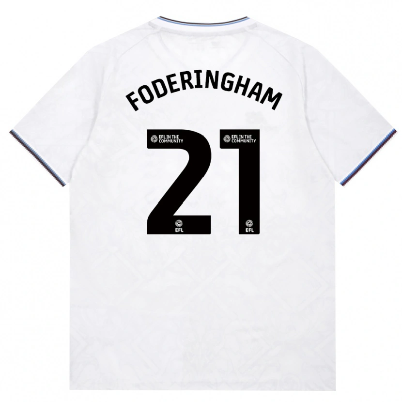 Danxen Hombre Camiseta Wes Foderingham #21 Borgoña Blanco 2ª Equipación 2026/27 La Camisa