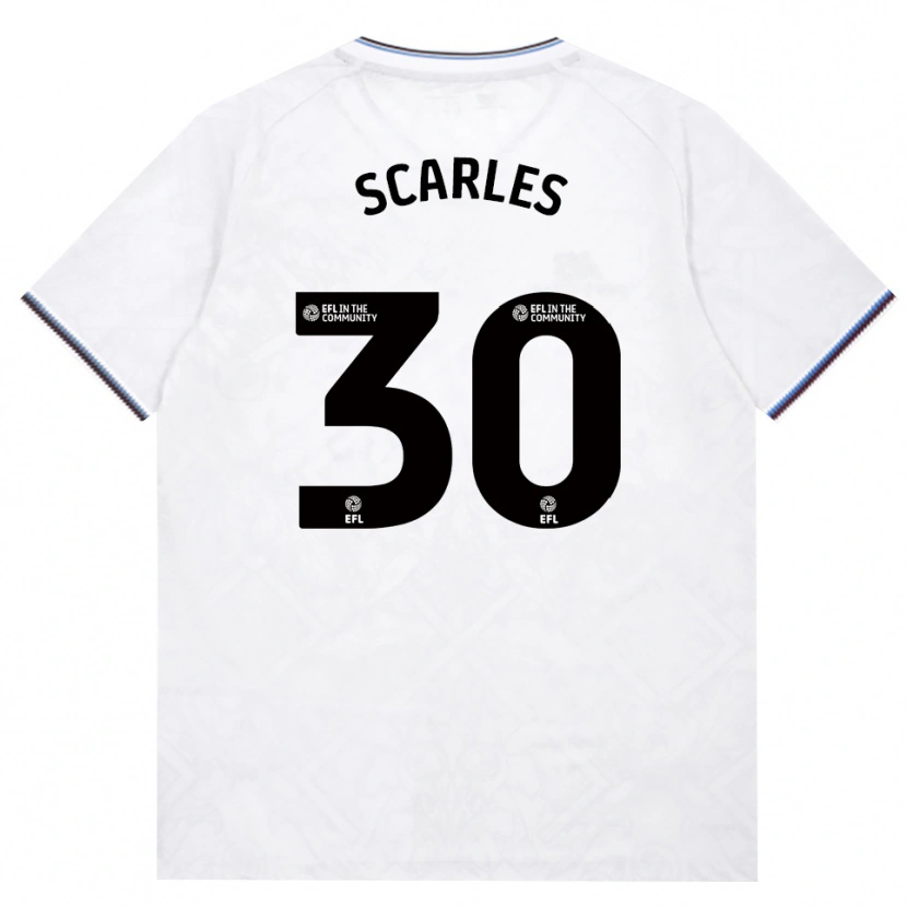 Danxen Hombre Camiseta Oliver Scarles #30 Borgoña Blanco 2ª Equipación 2026/27 La Camisa