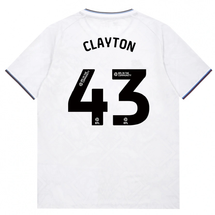 Danxen Hombre Camiseta Regan Clayton #43 Borgoña Blanco 2ª Equipación 2026/27 La Camisa