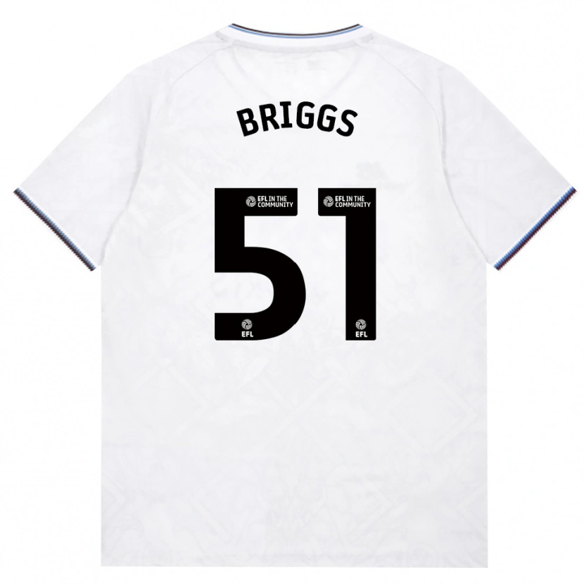 Danxen Hombre Camiseta Josh Briggs #51 Borgoña Blanco 2ª Equipación 2026/27 La Camisa
