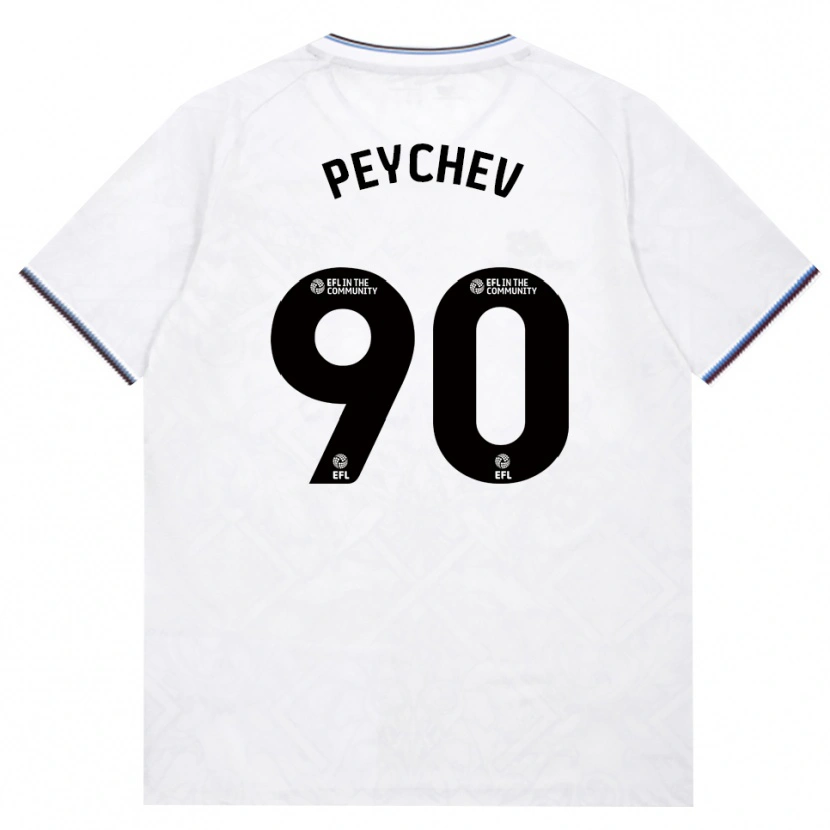 Danxen Hombre Camiseta Martin Peychev #90 Borgoña Blanco 2ª Equipación 2026/27 La Camisa